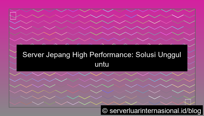 server jepang high performance