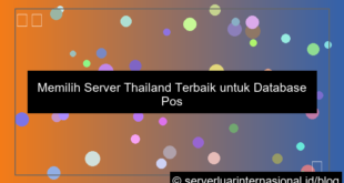 server thailand untuk postgresql database