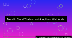 cloud thailand untuk aplikasi web