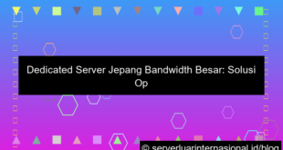ilustrasi dedicated server jepang bandwidth besar