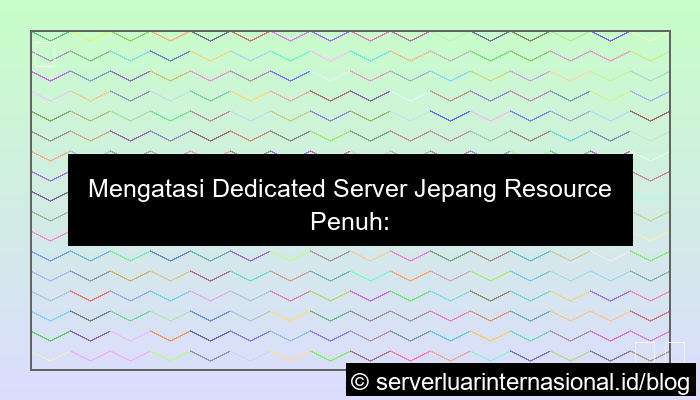 dedicated server jepang resource penuh