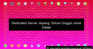 visual dedicated server jepang untuk database besar