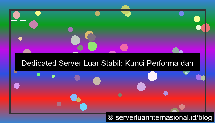 dedicated server luar stabil