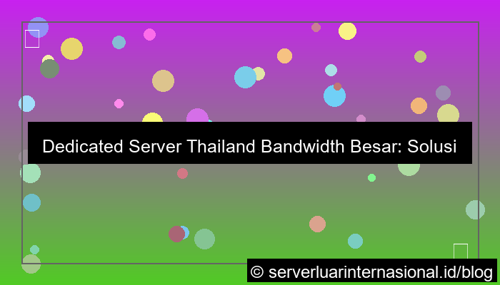 grafik dedicated server thailand bandwidth besar