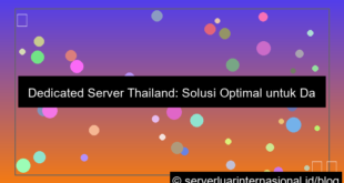 dedicated server thailand untuk database besar