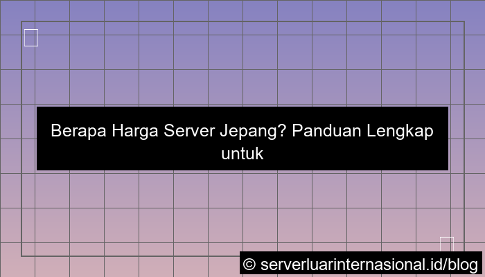 harga server jepang