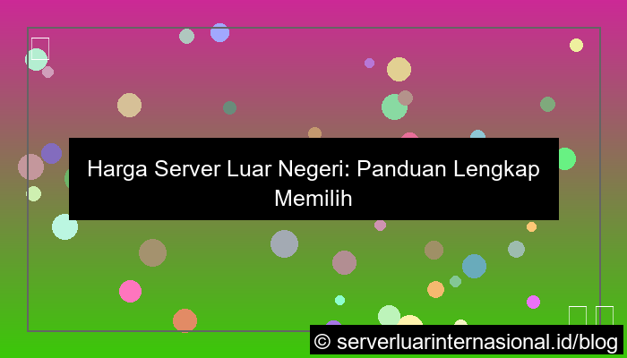 harga server luar