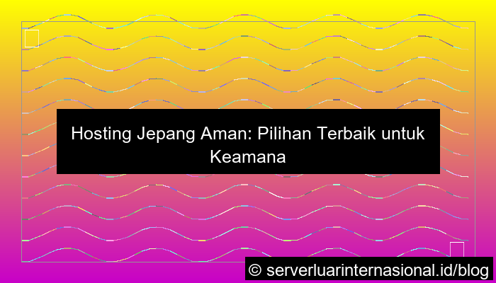 hosting jepang aman