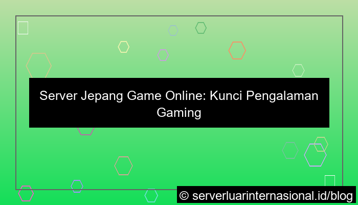 server jepang game online