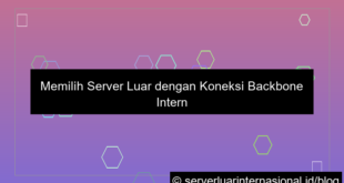 server luar koneksi backbone internasional