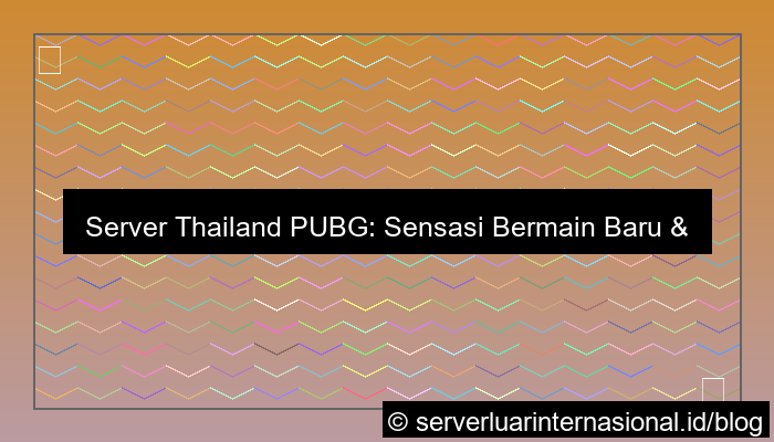 server thailand pubg
