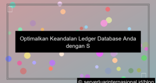 server thailand untuk ledger database