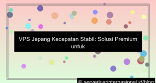 vps jepang kecepatan stabil